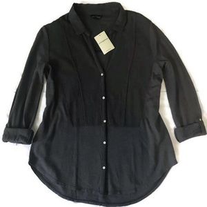 🖤 Lucky Brand Dark Gray Button Down Shirt NWT 🖤